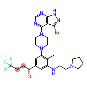 1-Butanone, 1-[3-[4-(3-broMo-1H-pyrazolo[3,4-d]pyriMidin-4-yl)-1-piperazinyl]-4-Methyl-5-[[2-(1-pyrrolidinyl)ethyl]aMino]phenyl]-4,4,4-trifluoro-