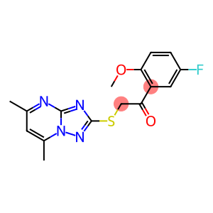 Ethanone, 2-[(5,7-dimethyl[1,2,4]triazolo[1,5-a]pyrimidin-2-yl)thio]-1-(5-fluoro-2-methoxyphenyl)-