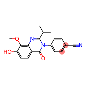 Benzonitrile,  4-[7-hydroxy-8-methoxy-2-(1-methylethyl)-4-oxo-3(4H)-quinazolinyl]-