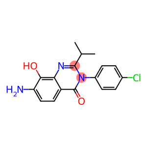 4(3H)-Quinazolinone,  7-amino-3-(4-chlorophenyl)-8-hydroxy-2-(1-methylethyl)-