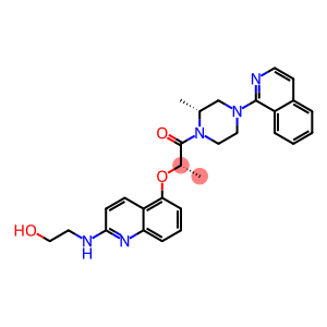 1-Propanone, 2-[[2-[(2-hydroxyethyl)amino]-5-quinolinyl]oxy]-1-[(2R)-4-(1-isoquinolinyl)-2-methyl-1-piperazinyl]-, (2S)-