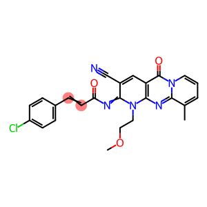 3-(4-chlorophenyl)-N-[3-cyano-1-(2-methoxyethyl)-10-methyl-5-oxo-1,5-dihydro-2H-dipyrido[1,2-a:2,3-d]pyrimidin-2-ylidene]acrylamide