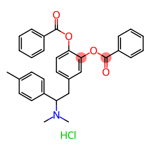 1,2-Benzenediol, 4-[2-(dimethylamino)-2-(4-methylphenyl)ethyl]-, dibenzoate (ester), hydrochloride (9CI)