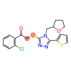 Ethanone, 1-(2-chlorophenyl)-2-[[4-[(tetrahydro-2-furanyl)methyl]-5-(2-thienyl)-4H-1,2,4-triazol-3-yl]thio]-