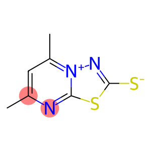 3,4-thiadiazolo(3,2-a)pyrimidin-4-ium,2,3-dihydro-5,7-dimethyl-2-thioxo-hy