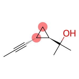 Cyclopropanemethanol, alpha,alpha-dimethyl-2-(1-propynyl)-, trans- (9CI)