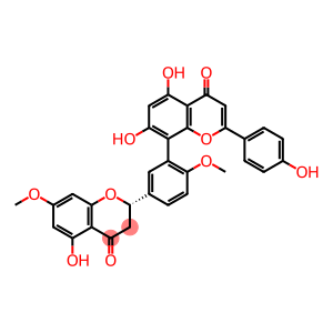 4H-1-Benzopyran-4-one, 2-[3-[5,7-dihydroxy-2-(4-hydroxyphenyl)-4-oxo-4H-1-benzopyran-8-yl]-4-methoxyphenyl]-2,3-dihydro-5-hydroxy-7-methoxy-, (2S)-