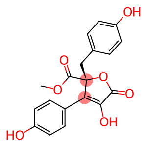 2-(4-Hydroxybenzyl)-3-(4-hydroxyphenyl)-4-hydroxy-5-oxo-2,5-dihydrofuran-2-carboxylic acid methyl ester