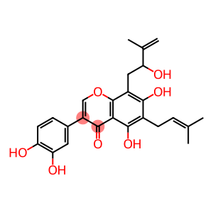 4H-1-Benzopyran-4-one, 3-(3,4-dihydroxyphenyl)-5,7-dihydroxy-8-(2-hydroxy-3-methyl-3-buten-1-yl)-6-(3-methyl-2-buten-1-yl)-, (+)-