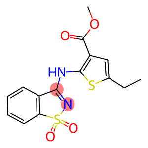 methyl 2-[(1,1-dioxido-1,2-benzisothiazol-3-yl)amino]-5-ethyl-3-thiophenecarboxylate