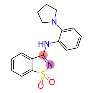 1,1-dioxo-N-(2-pyrrolidin-1-ylphenyl)-1,2-benzothiazol-3-amine