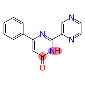 4-Hydroxy-6-phenyl-2-(pyrazin-2-yl)pyrimidine, 2-(4-Hydroxy-6-phenyl-1,3-diazin-2-yl)pyrazine