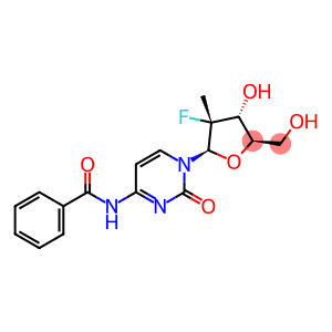 N-(1-((2R,3R,4R,5R)-3-fluoro-4-hydroxy-5-(hydroxymethyl)-3-methyltetrahydrofuran-2-yl)-2-oxo-1,2-dihydropyrimidin-4-yl)benzamide