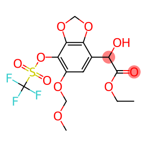 Ethyl 2-hydroxy-2-(6-(methoxymethoxy)-7-(((trifluoromethyl)sulfonyl)oxy)benzo[d][1,3]dioxol-4-yl)acetate