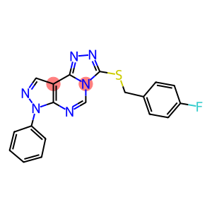 3-[(4-fluorobenzyl)sulfanyl]-7-phenyl-7H-pyrazolo[4,3-e][1,2,4]triazolo[4,3-c]pyrimidine