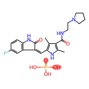 5-[(Z)-(5-fluoro-2-oxo-1H-indol-3-ylidene)methyl]-2,4-dimethyl-N-(2-pyrrolidin-1-ylethyl)-1H-pyrrole-3-carboxamide,phosphoric acid