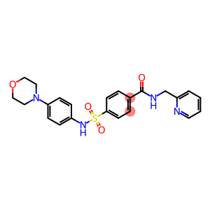 4-{[4-(4-Morpholinyl)phenyl]sulfamoyl}-N-(2-pyridinylmethyl)benzamide