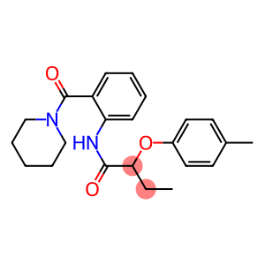 2-(4-methylphenoxy)-N-[2-(1-piperidinylcarbonyl)phenyl]butanamide