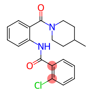 2-chloro-N-{2-[(4-methyl-1-piperidinyl)carbonyl]phenyl}benzamide