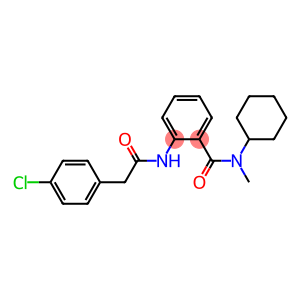 2-{[2-(4-chlorophenyl)acetyl]amino}-N-cyclohexyl-N-methylbenzamide