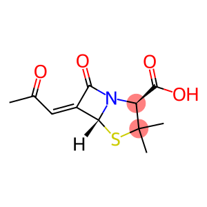 (2S,5β,6Z)-3,3-Dimethyl-7-oxo-6-(2-oxopropylidene)-4-thia-1-azabicyclo[3.2.0]heptane-2β-carboxylic acid