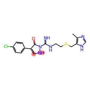 1H-Pyrazole-1-carboximidamide, 4-(4-chlorophenyl)-2,5-dihydro-N-[2-[[(4-methyl-1H-imidazol-5-yl)methyl]thio]ethyl]-5-oxo-