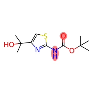 Carbamic  acid,  [4-(1-hydroxy-1-methylethyl)-2-thiazolyl]-,  1,1-dimethylethyl  ester  (9CI)