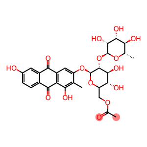 2-Methyl-1,3,6-trihydroxy-9,10-anthraquinone-3-O-α-rhamnosyl-(1→2)-β-D-glucoside