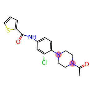 N-[4-(4-acetyl-1-piperazinyl)-3-chlorophenyl]-2-thiophenecarboxamide