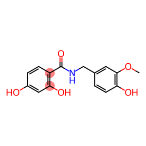 Benzamide, 2,4-dihydroxy-N-[(4-hydroxy-3-methoxyphenyl)methyl]-