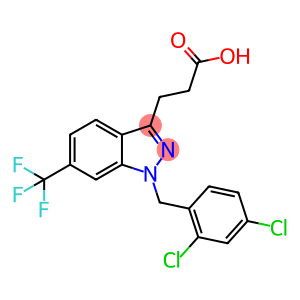 1H-Indazole-3-propanoic acid, 1-[(2,4-dichlorophenyl)methyl]-6-(trifluoromethyl)-