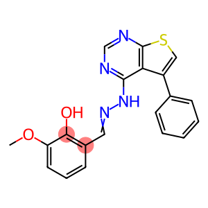 (E)-2-methoxy-6-((2-(5-phenylthieno[2,3-d]pyrimidin-4-yl)hydrazono)methyl)phenol