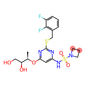 N-(2-((2,3-difluorobenzyl)thio)-6-(((2R,3S)-3,4-dihydroxybutan-2-yl)oxy)pyrimidin-4-yl)azetidine-1-sulfonamide