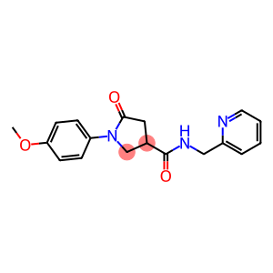 3-Pyrrolidinecarboxamide, 1-(4-methoxyphenyl)-5-oxo-N-(2-pyridinylmethyl)-