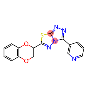 6-(2,3-dihydro-1,4-benzodioxin-2-yl)-3-(3-pyridinyl)[1,2,4]triazolo[3,4-b][1,3,4]thiadiazole