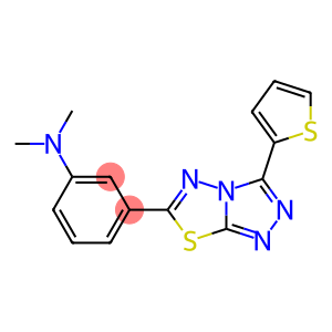 N,N-dimethyl-N-{3-[3-(2-thienyl)[1,2,4]triazolo[3,4-b][1,3,4]thiadiazol-6-yl]phenyl}amine