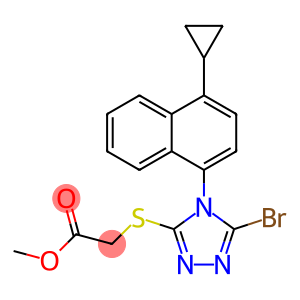 2-[[5-溴-4-(4-环丙基萘-1-基)-4H-1,2,4-三氮唑-3-基]硫基]乙酸甲酯