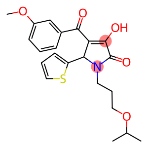 3-hydroxy-1-(3-isopropoxypropyl)-4-(3-methoxybenzoyl)-5-(2-thienyl)-1,5-dihydro-2H-pyrrol-2-one