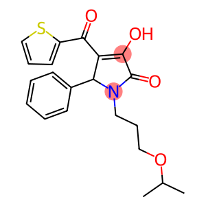 3-hydroxy-1-(3-isopropoxypropyl)-5-phenyl-4-(2-thienylcarbonyl)-1,5-dihydro-2H-pyrrol-2-one