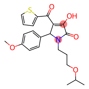 3-hydroxy-1-(3-isopropoxypropyl)-5-(4-methoxyphenyl)-4-(2-thienylcarbonyl)-1,5-dihydro-2H-pyrrol-2-one