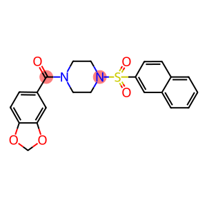 1-(1,3-benzodioxol-5-ylcarbonyl)-4-(2-naphthylsulfonyl)piperazine