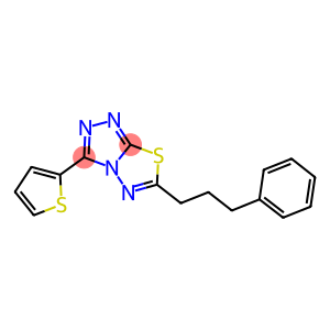 6-(3-phenylpropyl)-3-(2-thienyl)[1,2,4]triazolo[3,4-b][1,3,4]thiadiazole