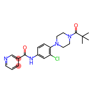 N-{3-chloro-4-[4-(2,2-dimethylpropanoyl)piperazin-1-yl]phenyl}pyridine-3-carboxamide