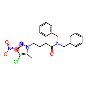 N,N-dibenzyl-4-{4-chloro-3-nitro-5-methyl-1H-pyrazol-1-yl}butanamide