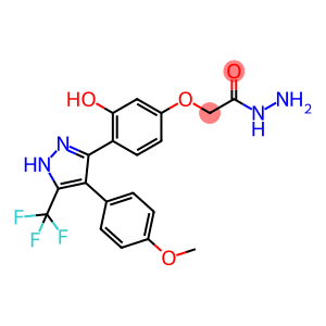 2-{3-hydroxy-4-[4-(4-methoxyphenyl)-5-(trifluoromethyl)-1H-pyrazol-3-yl]phenoxy}acetohydrazide