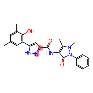 N-(1,5-dimethyl-3-oxo-2-phenyl-2,3-dihydro-1H-pyrazol-4-yl)-5-(2-hydroxy-3,5-dimethylphenyl)-1H-pyrazole-3-carboxamide