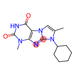 1-Cyclohexyl-2,7-dimethyl-1H,7H-1,3a,5,7,8-pentaaza-cyclopenta[a]indene-4,6-dione