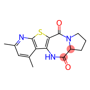 2,4-dimethyl-6a,7,8,9-tetrahydro-6H-pyrido[3',2':4,5]thieno[3,2-e]pyrrolo[1,2-a][1,4]diazepine-6,11(5H)-dione