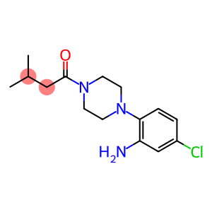 1-[4-(2-amino-4-chlorophenyl)-1-piperazinyl]-3-methylbutan-1-one
