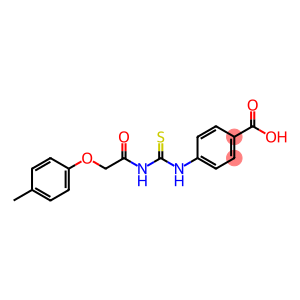 Benzoic acid, 4-[[[[2-(4-methylphenoxy)acetyl]amino]thioxomethyl]amino]-